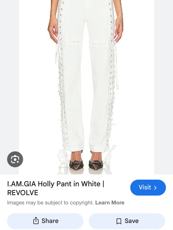 I.AM.GIA Pants - I.AM.GIA White Lace-Up Holly Pants